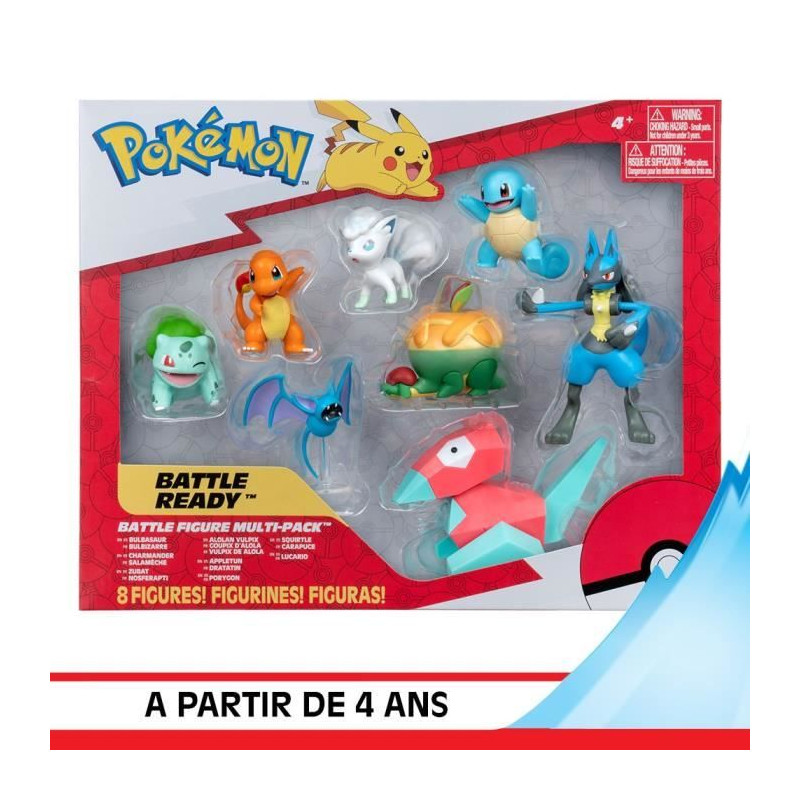 Pack 8 Figurines Pokémon - BANDAI - JW3063 - Multicolore - Battle Pokémon