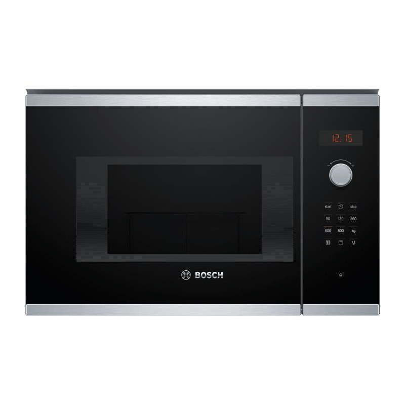 Micro-ondes + grill encastrable - BOSCH - SER4 BEL523MS0 - Inox - 20 l - 800 W - 8 programmes auto - 38,2 x 59,4 x 31, 7 cm