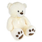 Ours Creme en Peluche avec Noeud +/- 100 cm - PLANET PLUCH - Grand ours creme de 1 metre, irrésistiblement doux.