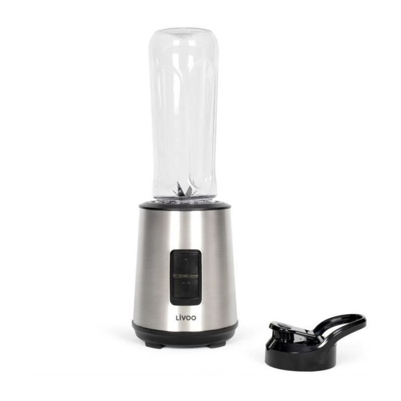 Mini blender - LIVOO - DOP240 - 600 ml - 300 W - Acier inoxydable / Noir