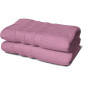 Lot de 2 serviettes - LOVELY HOME - 2 Draps de douche 70 x 140 cm - Rose