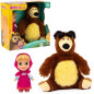 Coffret poupée et peluche - MASHA AND THE BEAR - Masha 12 cm et Michka 20 cm - a partir de 3 ans - MHA21