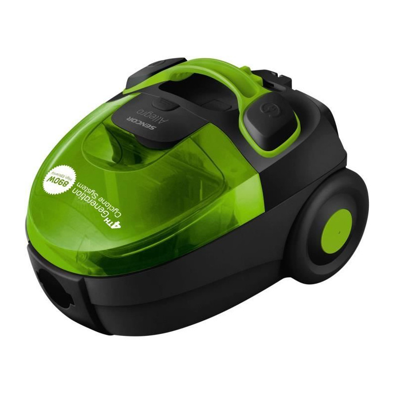 Aspirateur sans sac - SENCOR - SVC 510GR-EUE2 - Moteur ECO 890 W - 76 dBA - 1,5 L - Systeme cyclone - Vert