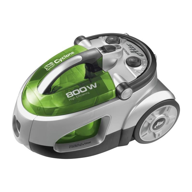 Aspirateur sans sac - SENCOR - SVC 730GR-EUE2 - Moteur ECO 800 W - 76 dBA - 1,5 L - Systeme Cyclone - Argent / Vert