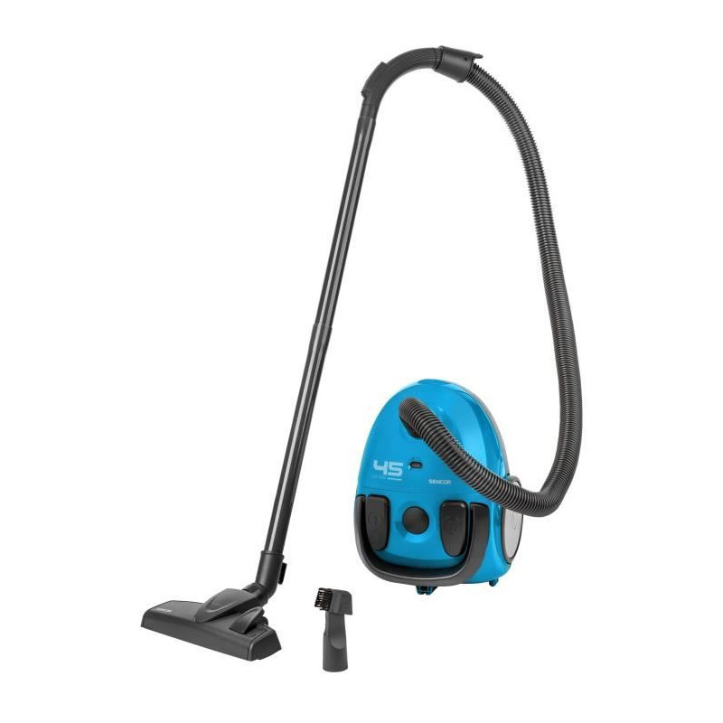 Aspirateur traîneau avec sac - SENCOR - SVC 45BL-EUE3 - Moteur ECO 850 W - 79 dBA - 1,5 L - Bleu