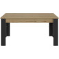 Table extensible - GAMI - TRUST - Chene / Noir - 8 personnes - 90 x 160 x 77 cm