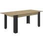 Table extensible - GAMI - TRUST - Chene / Noir - 8 personnes - 90 x 160 x 77 cm