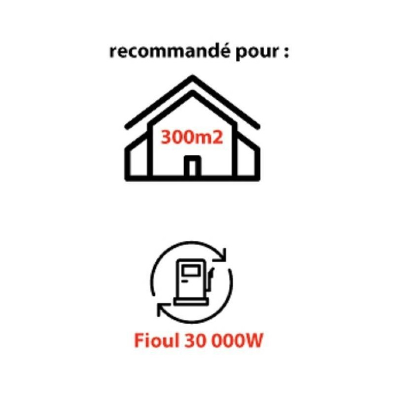 MECAFER Chauffage de chantier / Canon a air chaud Diesel / Fioul avec turbine incorporée 30000 W MH30000D