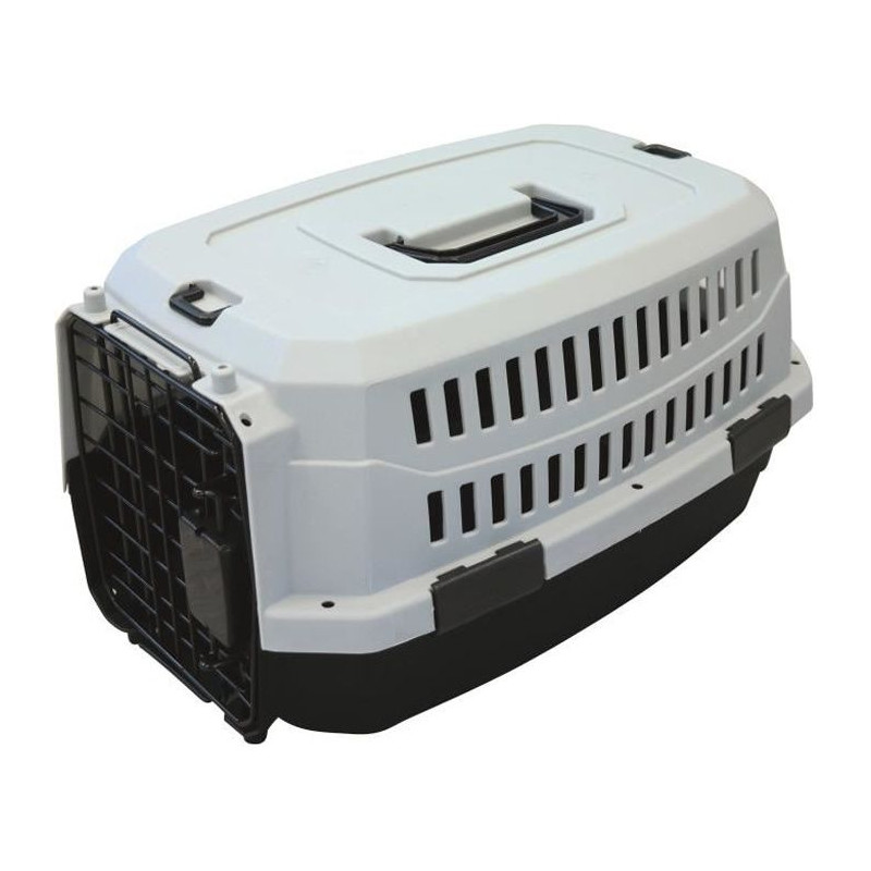 M-PETS Caisse de transport Viaggio Carrier XS - 48,3x32x25,4cm - Noir et gris - Pour chien et chat