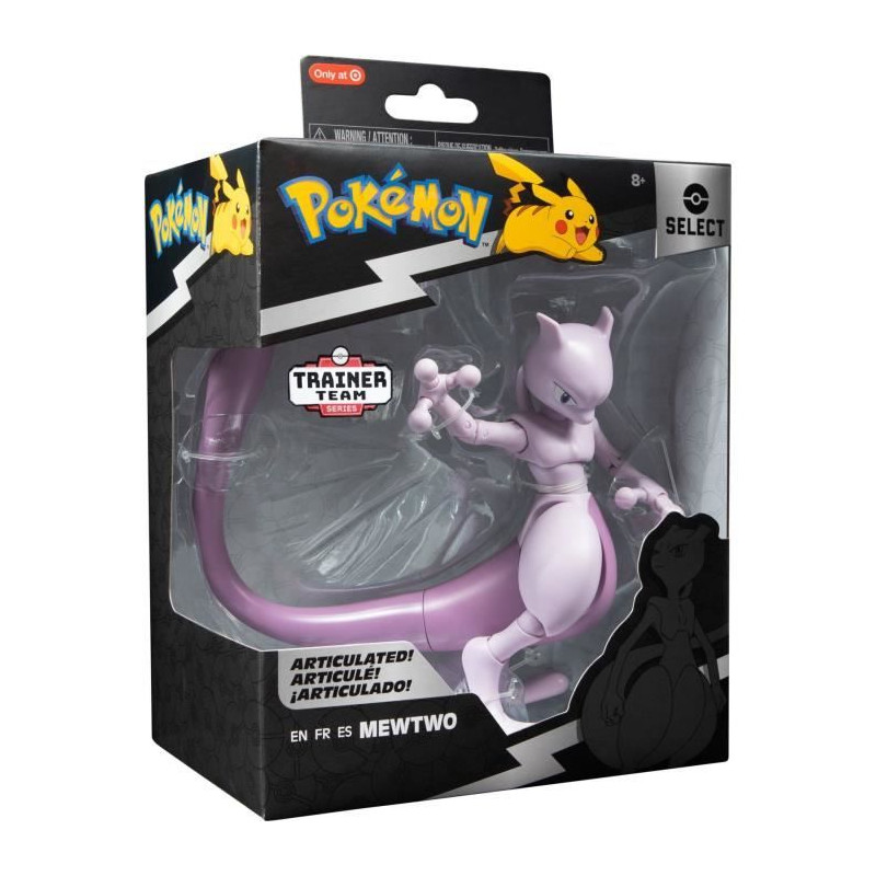 Figurine - BANDAI - Pokémon Mewtwo - 12 cm, ultra articulée et tres détaillée