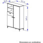 Rangement haut - TRUST - Chene / Noir - 2 portes - 1 tiroir - GAMI