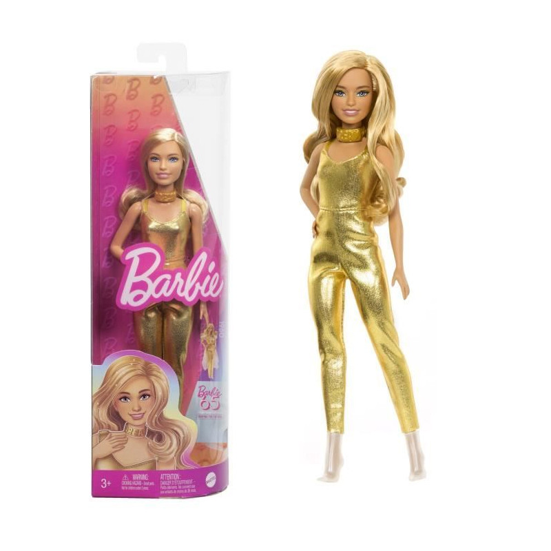 Barbie-Fashionistas 222-Poupée avec cheveux blonds ondulés HRH19