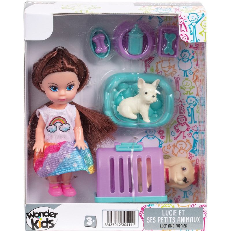 LUCIE 12CM ANIMAUX + ACC ASSORTIMENT WONDERKIDS 87065NEW