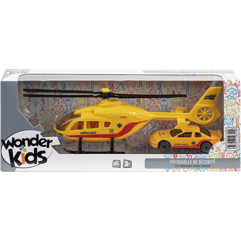 HELICO SECOURS+AUTO METAL ASSORTIMENT WONDERKIDS ABC 426765