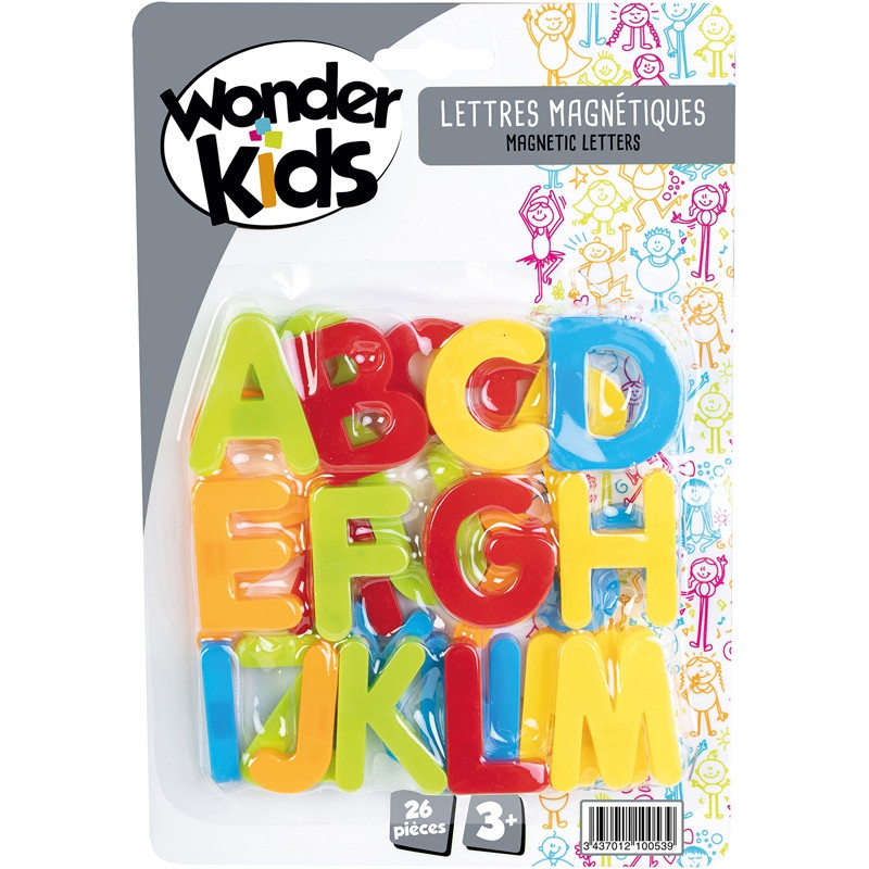 LETTRES MAGNETIQUES 26P ASSORTIMENT WONDERKIDS 1808K500 L