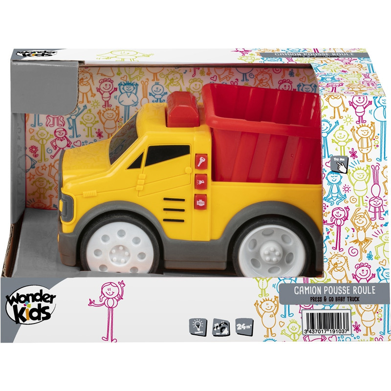 CAMION POUSS ROULE SON LUM AS4 WONDERKIDS 31801ABC 31802C