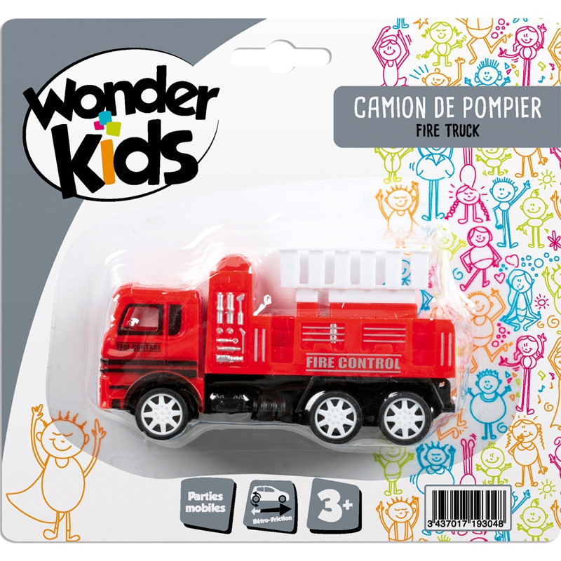 CAMION POMPIER 11CM RF ASSORTIMENT WONDERKIDS 6669939