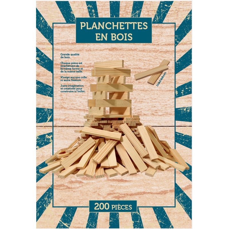 200 PLANCHETTES EN BOIS GT5122