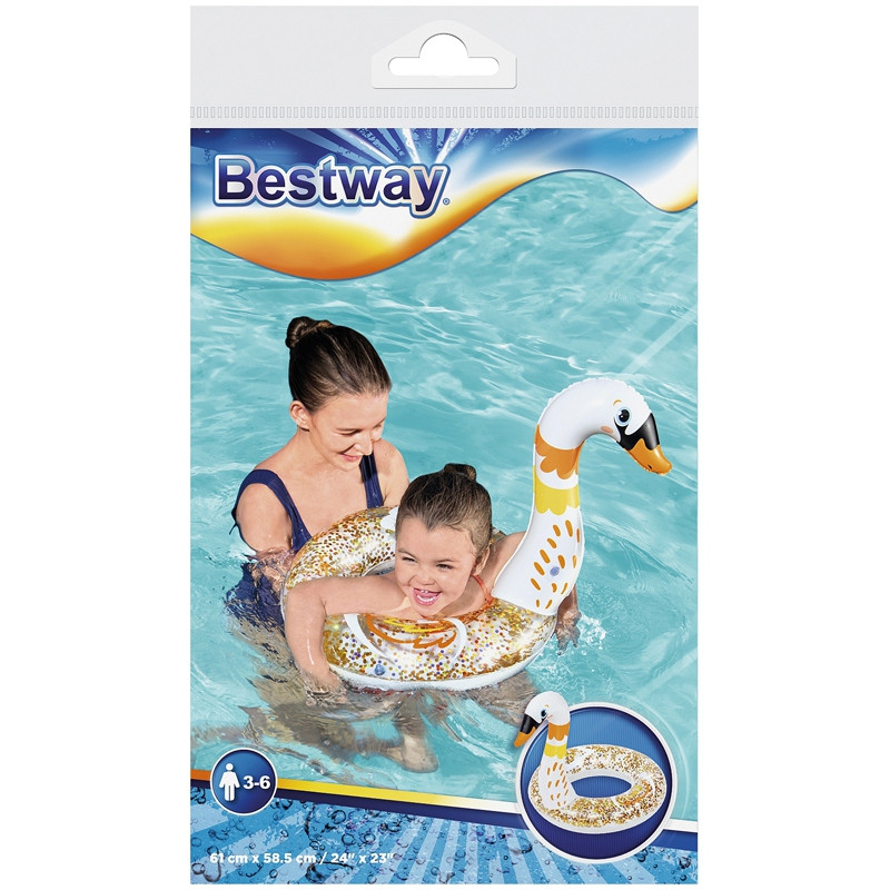 BOUEE 61CM RONDE PAILLETT ASSORTIMENT BESTWAY BEY36306