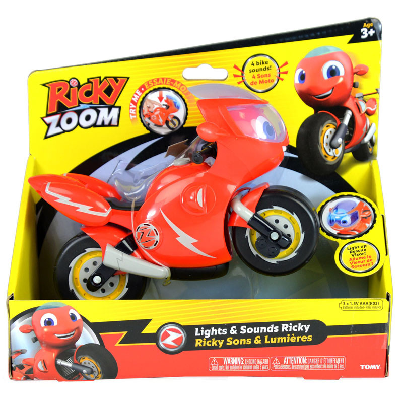 MOTO RICKYZOOM SON LUM 24CM TOMY FRANCE TOMT20036